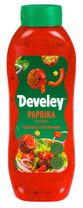 Develey® Paprika Relish - Snacksauce 875ml Kopfstandflasche (8 Stk)