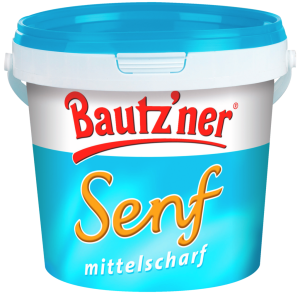 Bautz'ner Senf mittelscharf 1000ml Eimer (6 Stk)