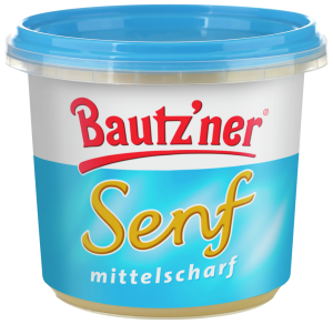 Bautz'ner Senf mittelscharf 200ml Becher (20 Stk)