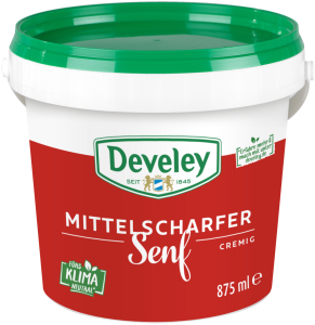 Develey Senf mittelscharf 875ml Eimer (6 Stk)