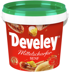 Develey Senf mittelscharf 875ml Eimer (6 Stk)