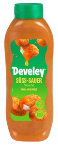 Develey Süßsauer Sauce 875ml Kopfstandflasche (8 Stk)