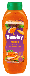 Develey Mango Relish - Snacksauce 875ml Kopfstandflasche (8 Stk)