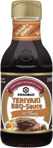 Kikkoman Teriyaki BBQ Sauce mit Honig 250ml Glasflasche (6 Stk)