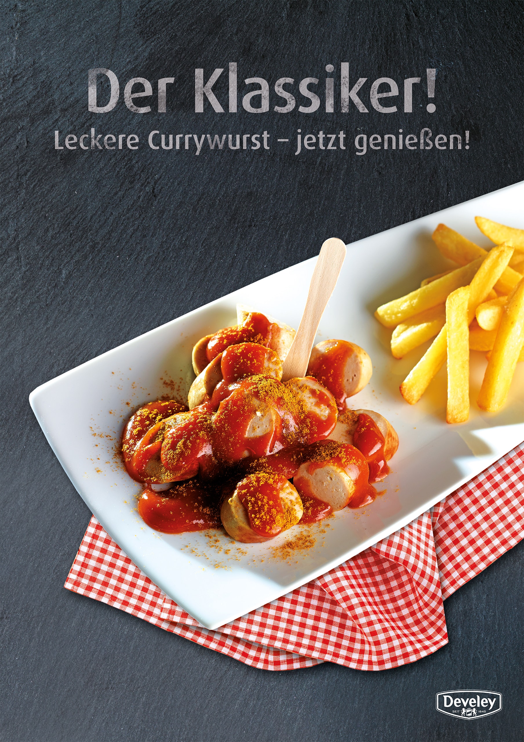 Develey Currywurst Konzept Plakat