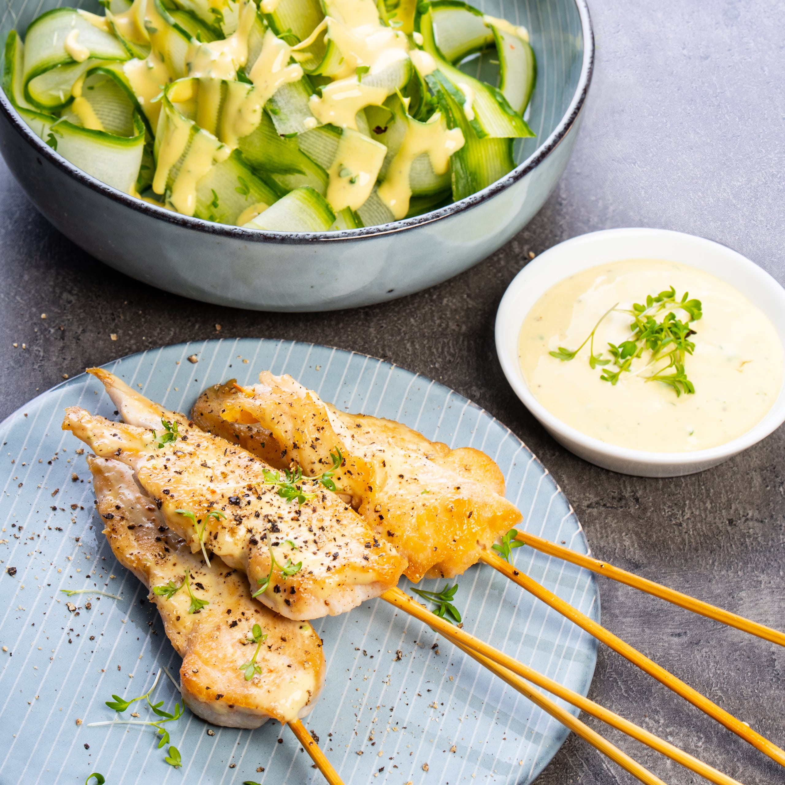 Senf Rezepte Honey Mustard Haehnchenspiesse