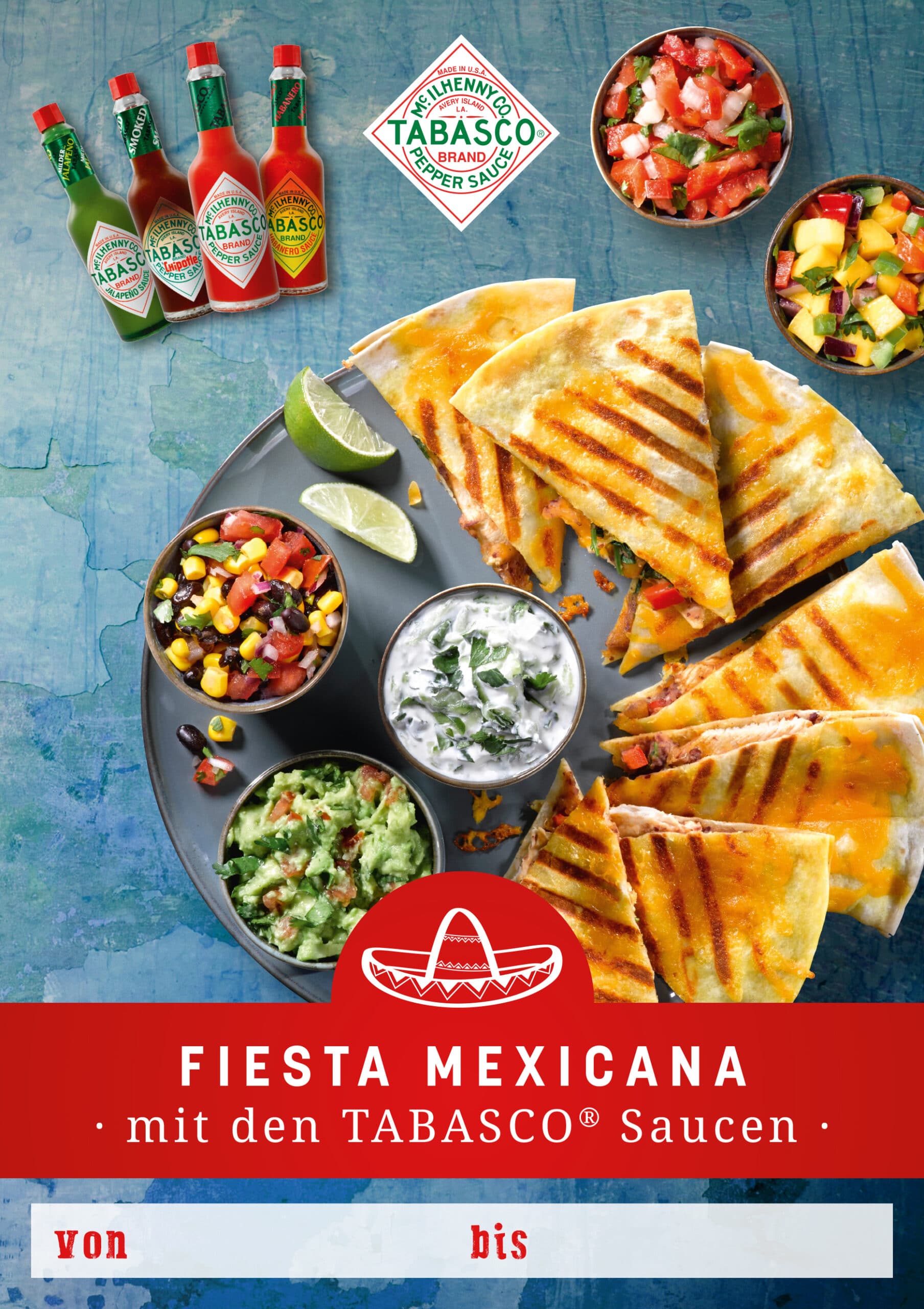 Develey Foodservice Tabasco Tex Mex Poster A1 scaled