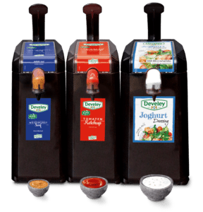 dispenser portionsgroessen develey foodservice