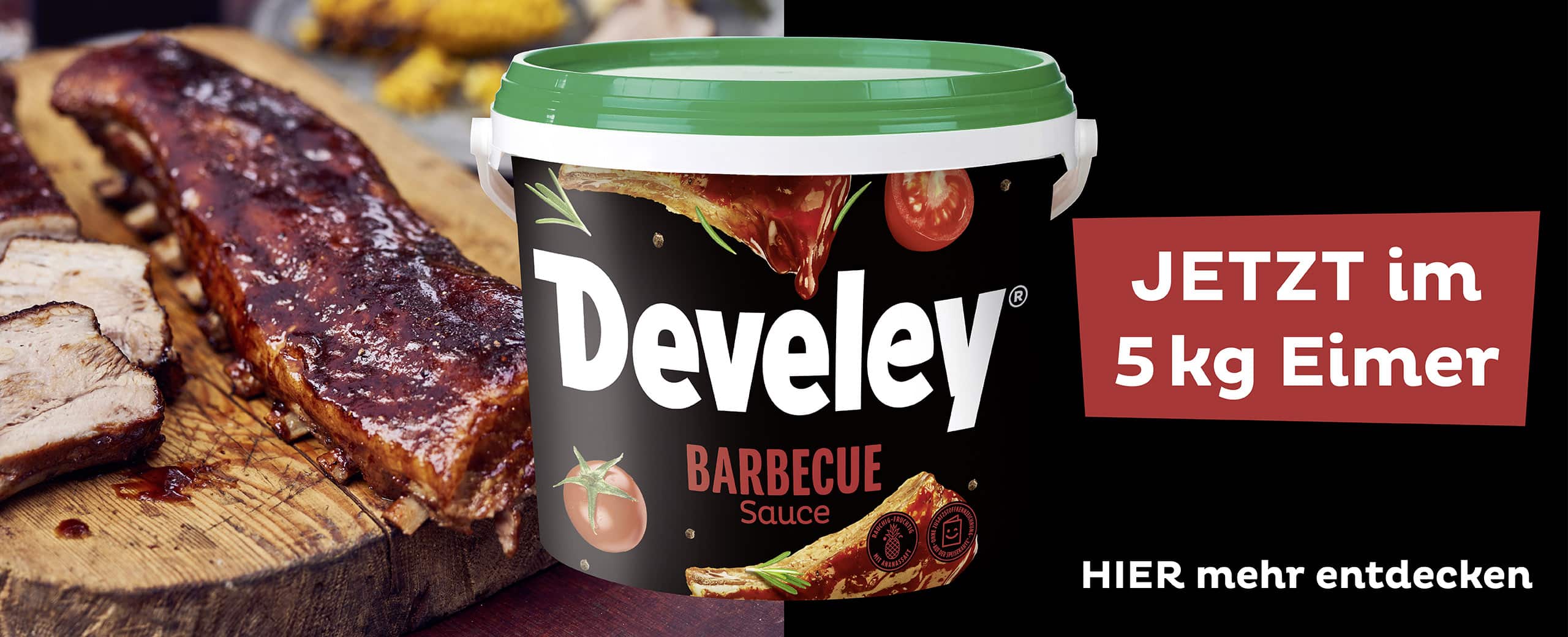 Develey Foodservice Barbecue Sauce Eimer 5kg Slider Desktop 2560x1040 LO2