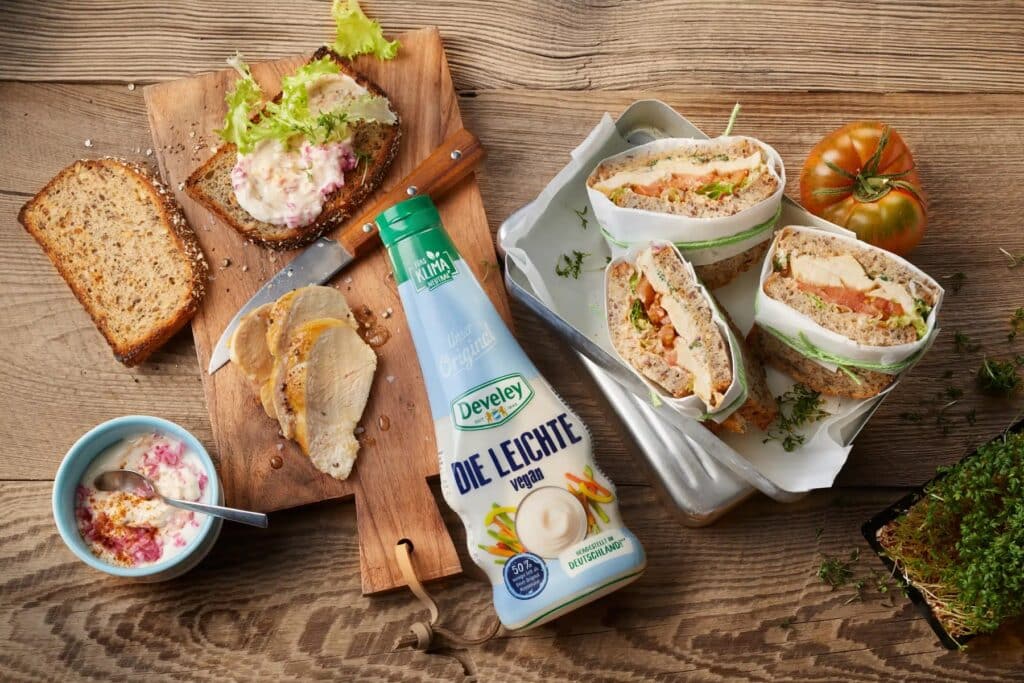 Sandwich mit Hänchenbrust in Gewürzmayonnaise