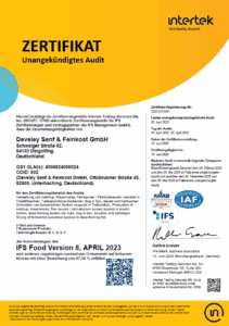 IFS Zertifikat Dingolfing PNG