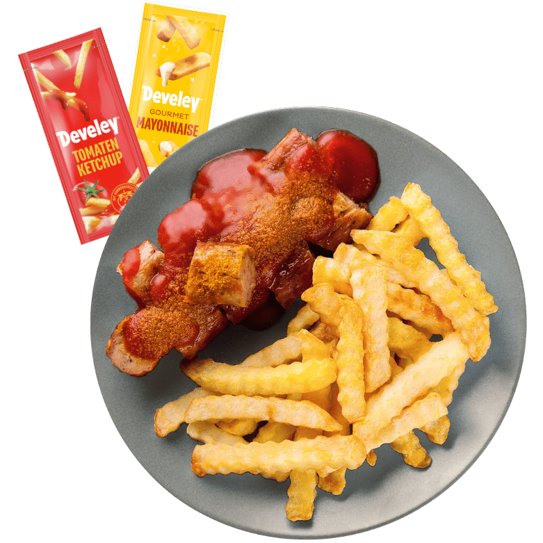 Develey Currywurst Teller neu