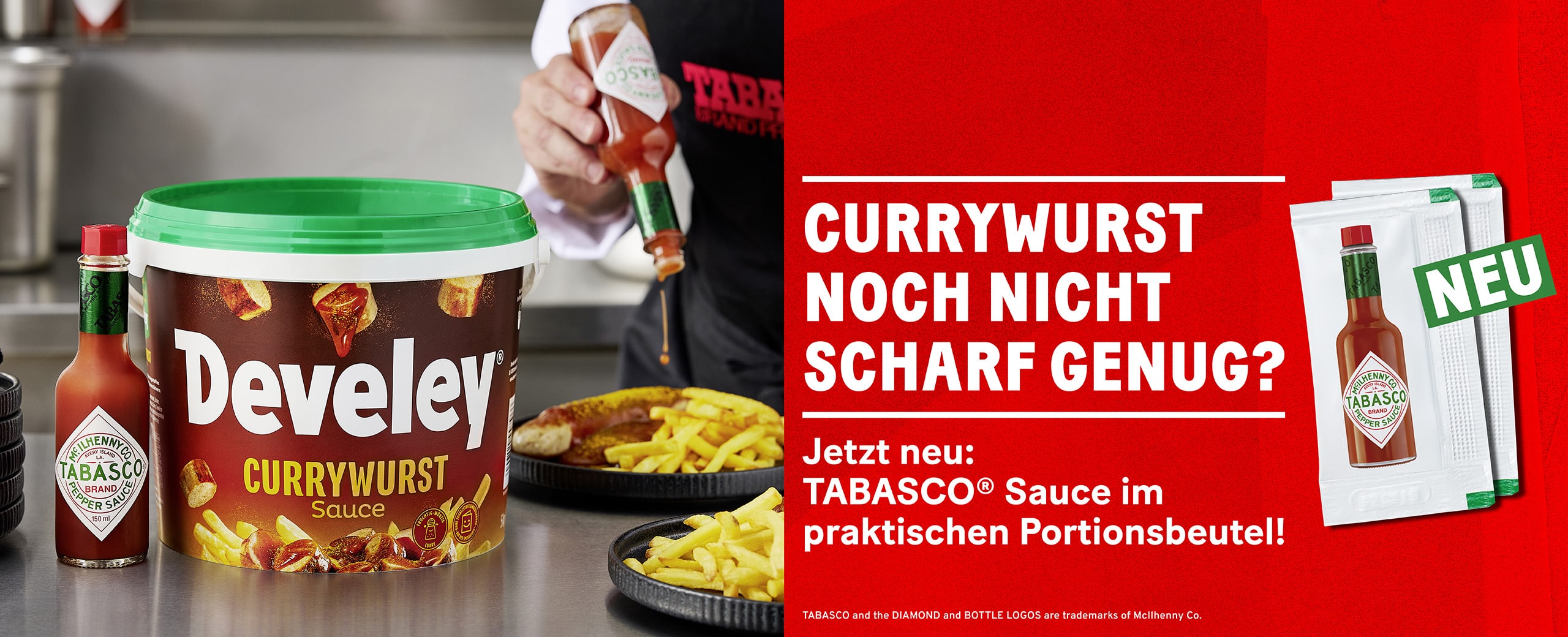 Develey Foodservice Currywurst Tabasco Slider Desktop 2560x1040 RZ