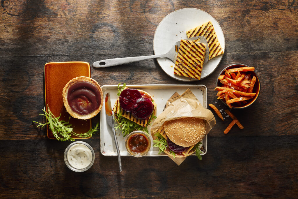 Vegetarischer BarbieQ Burger