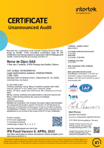 IFS Certificate Dijon Titelbild