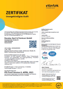 Titelblatt IFS Zertifikat Bautzen